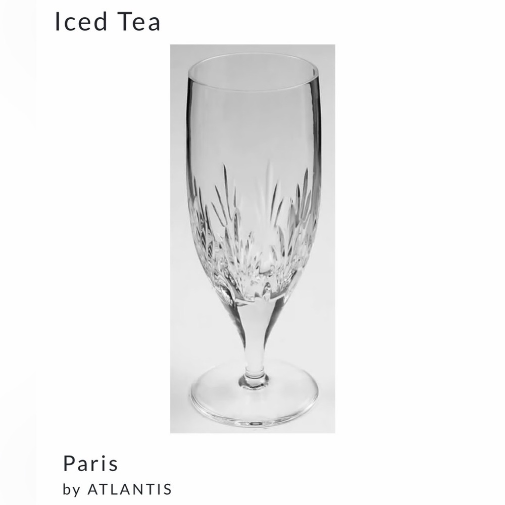 Atlantis Paris Collection Crystal Ice Tea Glasses - Picture 3 of 4
